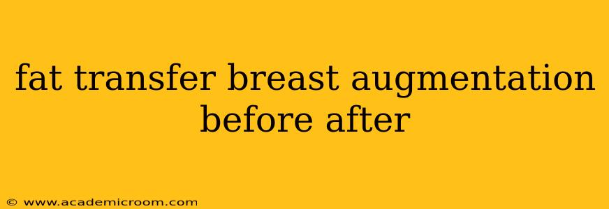 fat transfer breast augmentation before after