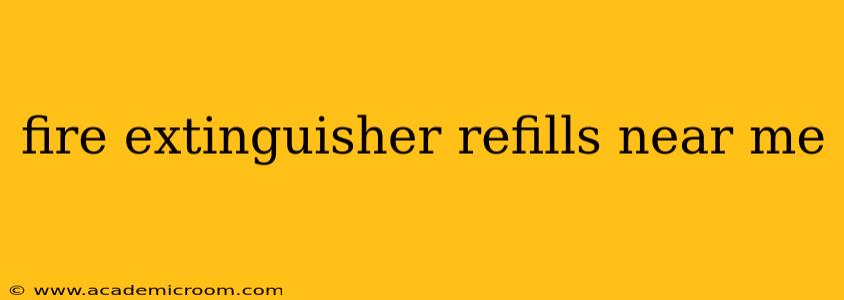 fire extinguisher refills near me