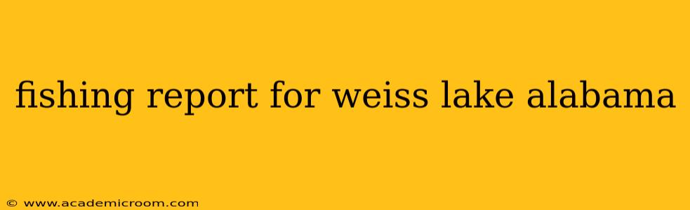fishing report for weiss lake alabama