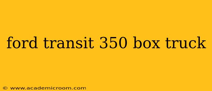 ford transit 350 box truck