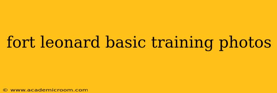 fort leonard basic training photos