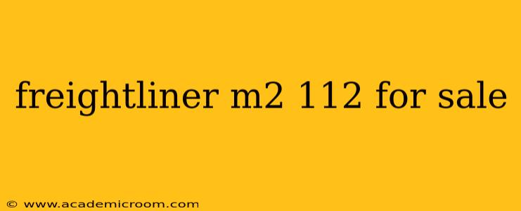freightliner m2 112 for sale