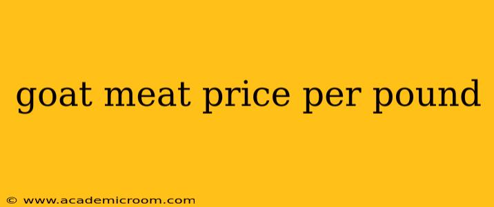 goat meat price per pound
