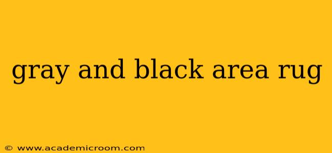 gray and black area rug