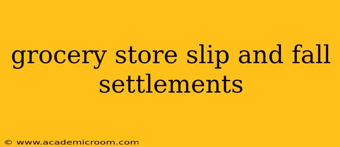 grocery store slip and fall settlements