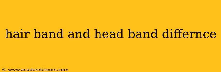 hair band and head band differnce