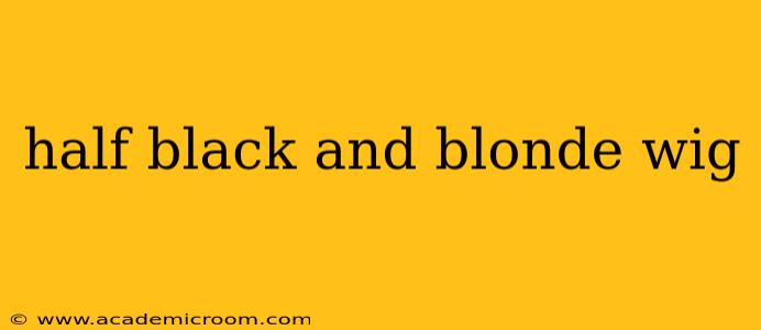 half black and blonde wig