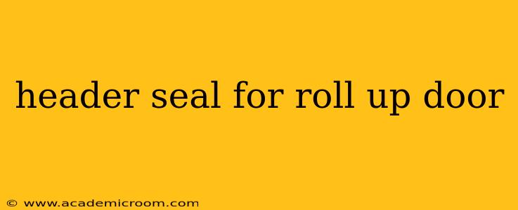 header seal for roll up door