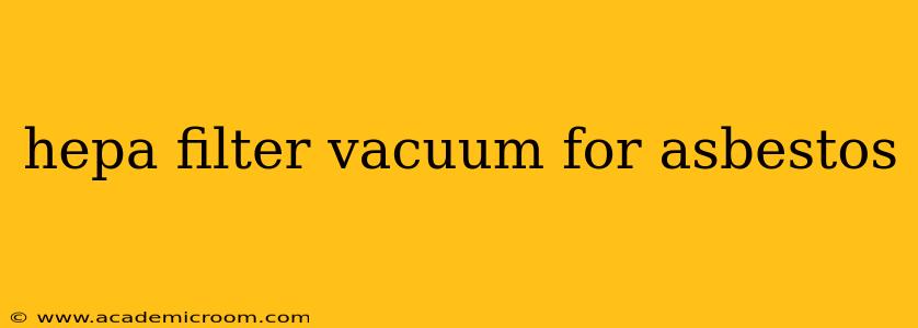 hepa filter vacuum for asbestos