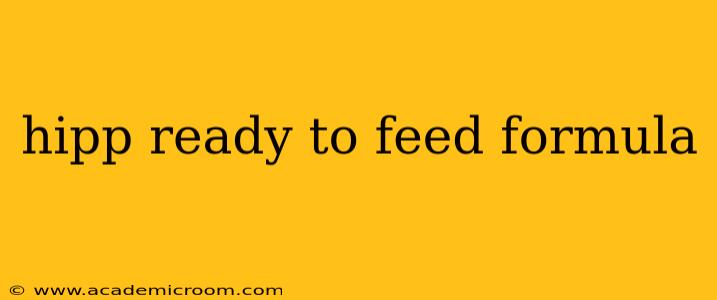 hipp ready to feed formula