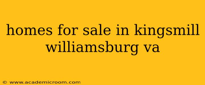 homes for sale in kingsmill williamsburg va