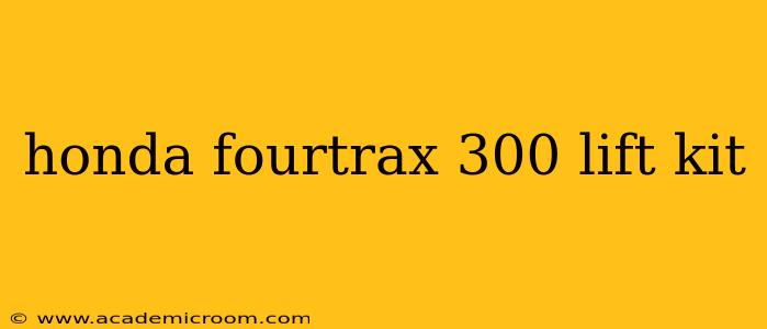 honda fourtrax 300 lift kit