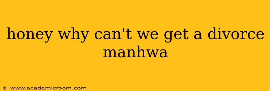 honey why can't we get a divorce manhwa