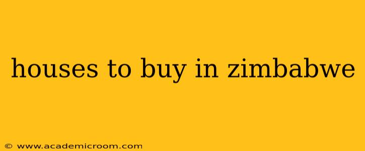 houses to buy in zimbabwe