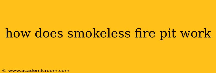 how does smokeless fire pit work