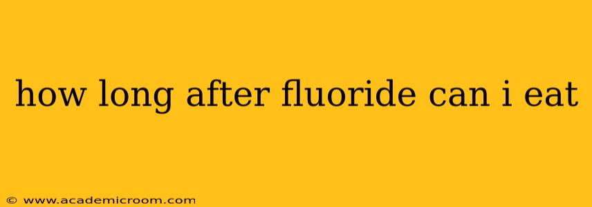 how long after fluoride can i eat