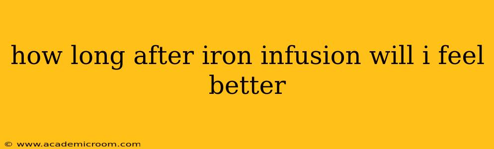 how long after iron infusion will i feel better