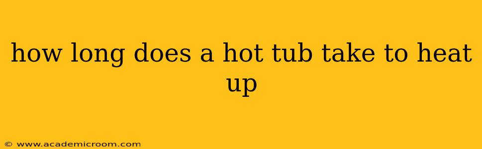 how long does a hot tub take to heat up