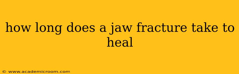 how long does a jaw fracture take to heal