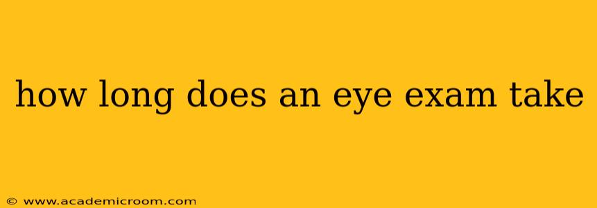 how long does an eye exam take