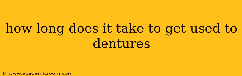 how long does it take to get used to dentures