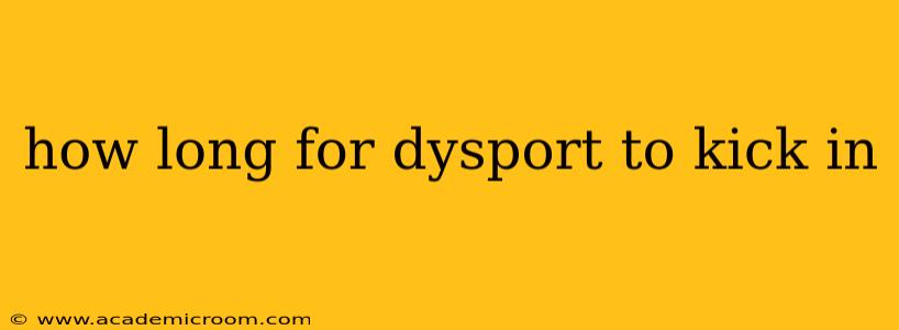 how long for dysport to kick in