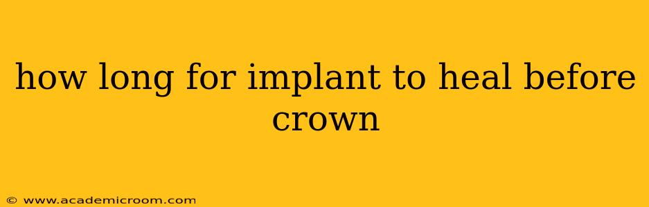 how long for implant to heal before crown