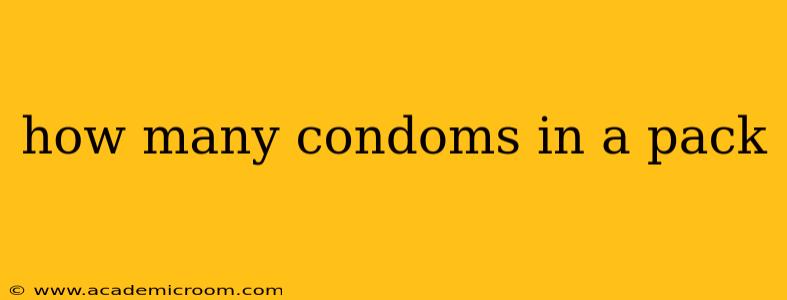 how many condoms in a pack