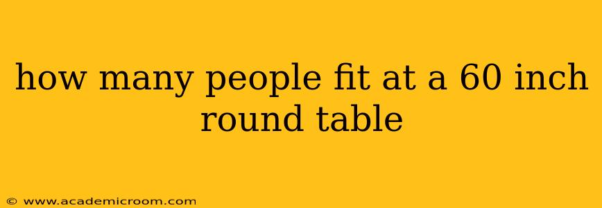 how many people fit at a 60 inch round table