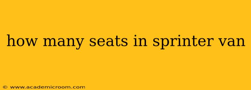 how many seats in sprinter van