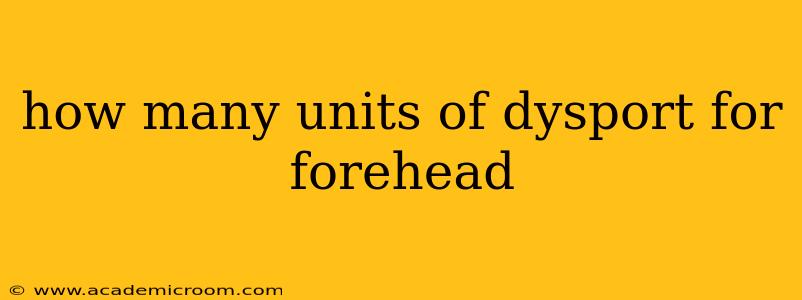 how many units of dysport for forehead