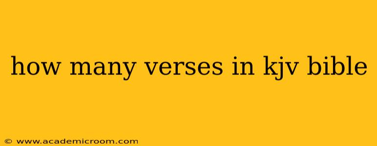 how many verses in kjv bible