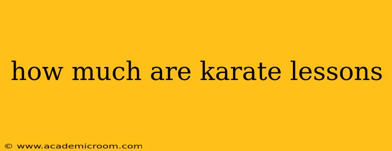 how much are karate lessons