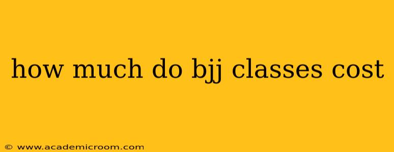 how much do bjj classes cost