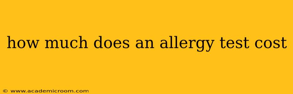 how much does an allergy test cost