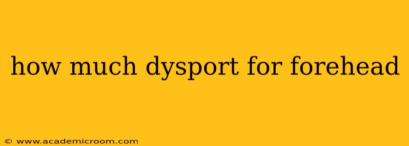 how much dysport for forehead