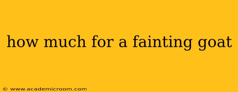how much for a fainting goat