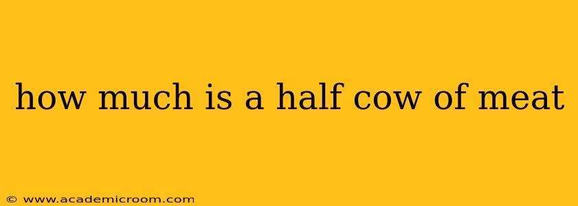 how much is a half cow of meat