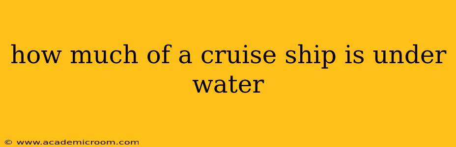 how much of a cruise ship is under water