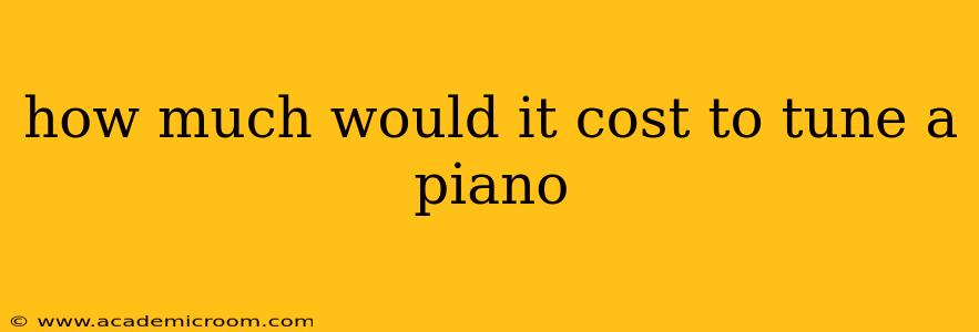 how much would it cost to tune a piano