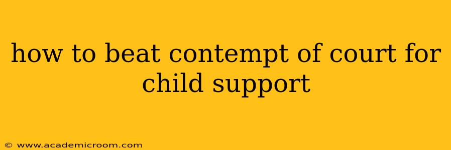 how to beat contempt of court for child support