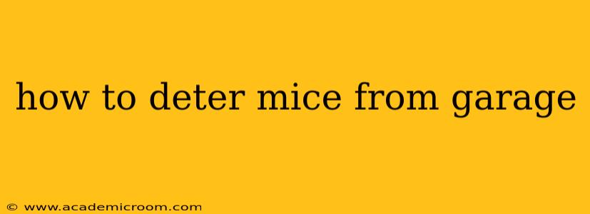 how to deter mice from garage