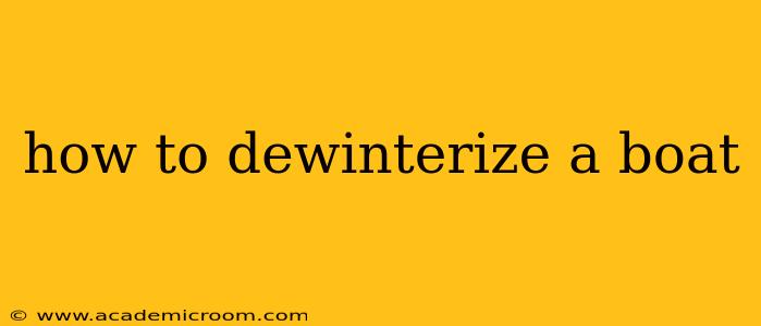 how to dewinterize a boat