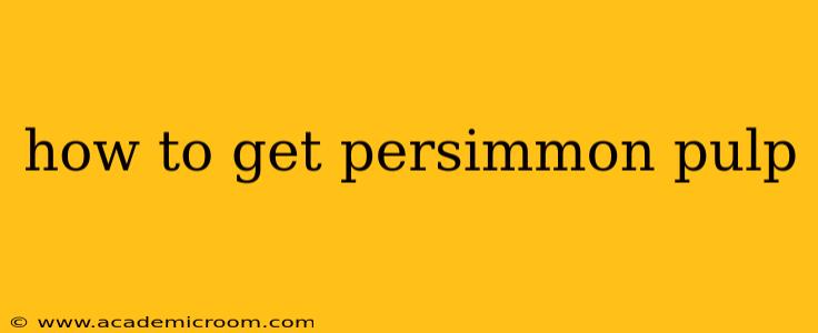 how to get persimmon pulp