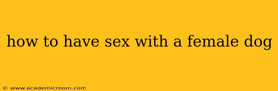 how to have sex with a female dog