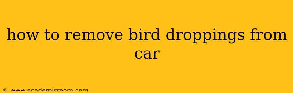 how to remove bird droppings from car