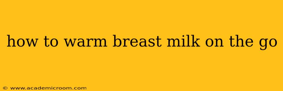 how to warm breast milk on the go