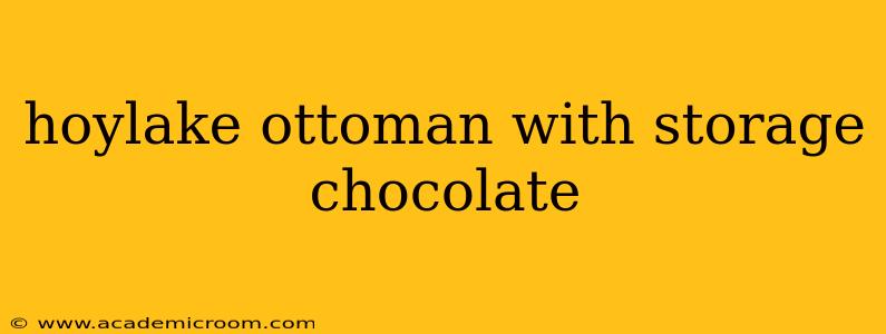 hoylake ottoman with storage chocolate
