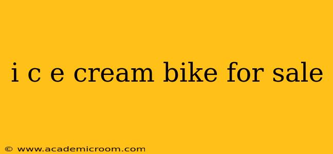 i c e cream bike for sale
