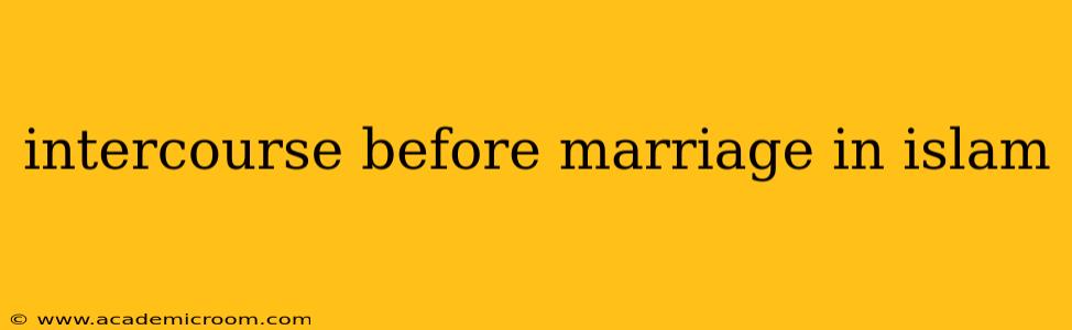 intercourse before marriage in islam